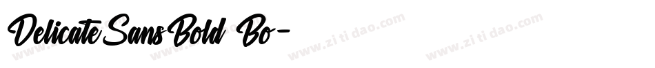 DelicateSansBold Bo字体转换